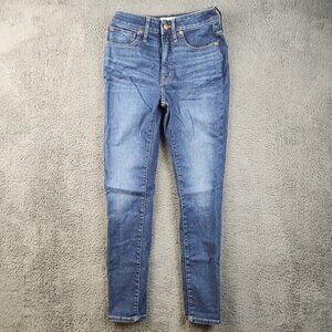 Madewell Curvy High-Rise Skinny Ankle Jeans Women's 27 Medium Wash Good Stretch